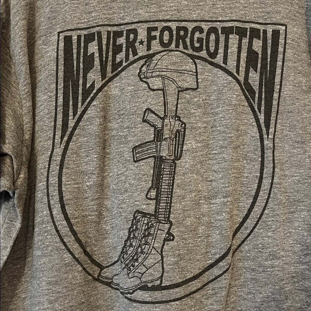 Men's Rogue "Never Forgotten" tee shirt (Iraq & Afghanistan Veterans)